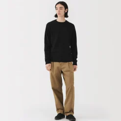 Pull à col rond en laine tricot moyen pour homme