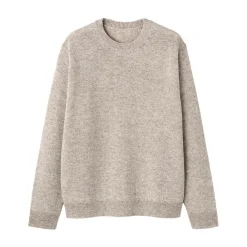 Pull à col rond en laine tricot moyen pour homme