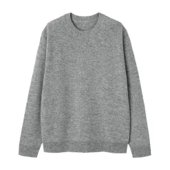 Pull à col rond en laine tricot moyen pour homme