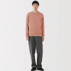 Pull à col rond en laine tricot moyen pour homme