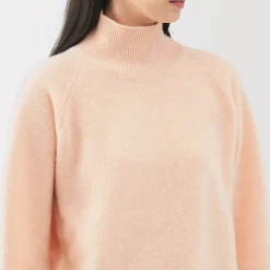 Pull à col roulé en yak et laine pour femme