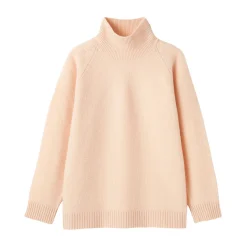 Pull à col roulé en yak et laine pour femme
