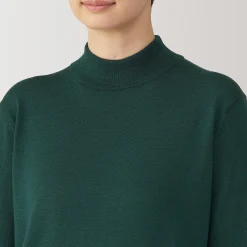 Pull col montant en laine à fine maille femme