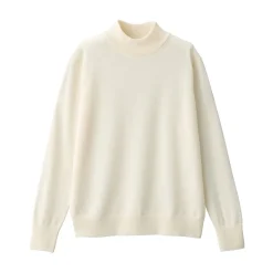 Pull col montant en laine à fine maille femme