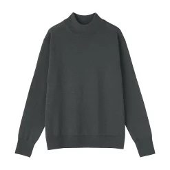 Pull col montant en laine à fine maille femme
