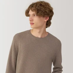 Pull col rond en cachemire pour homme