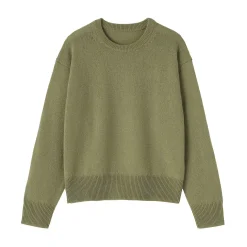 Pull col rond en tricot de laine moyen femme