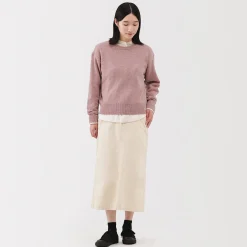 Pull col rond en tricot de laine moyen femme