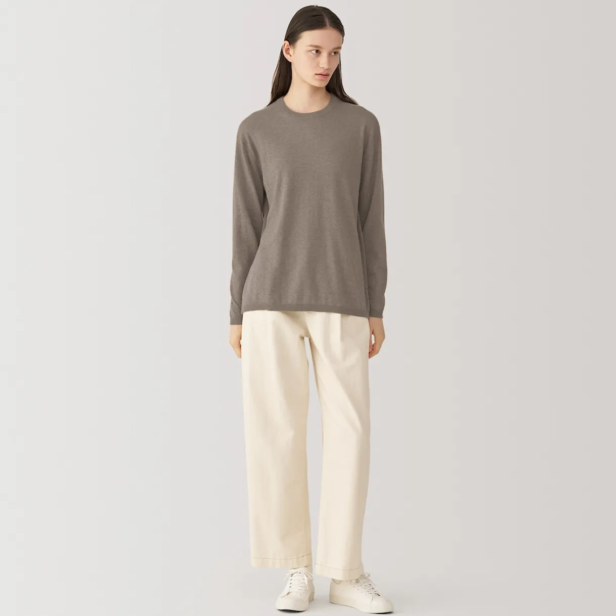 Pull en cachemire non teint femme