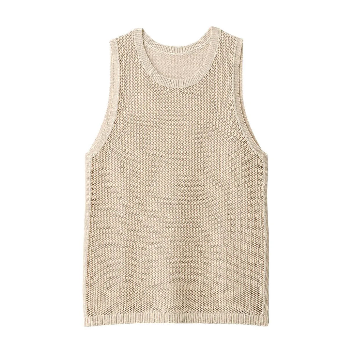 Pull sans manche en tricot de washi et coton pour femme