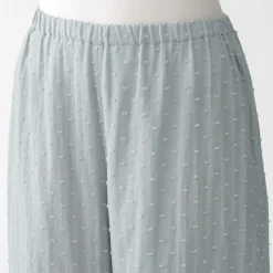 Pyjama en double gaze à pois dobby pour femme