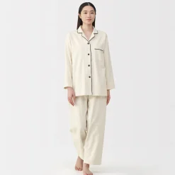 Pyjama en flanelle sans couture latérale pour femme