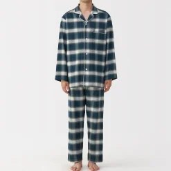 Pyjama en flanelle sans couture latérale pour homme