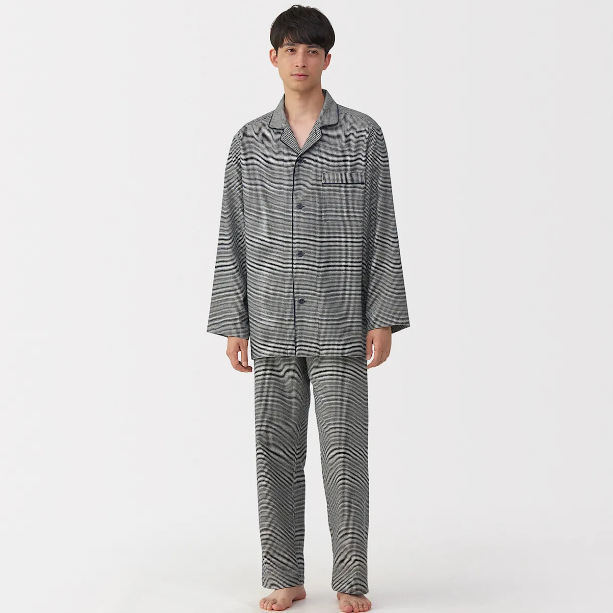 Pyjama en flanelle sans couture latérale pour homme