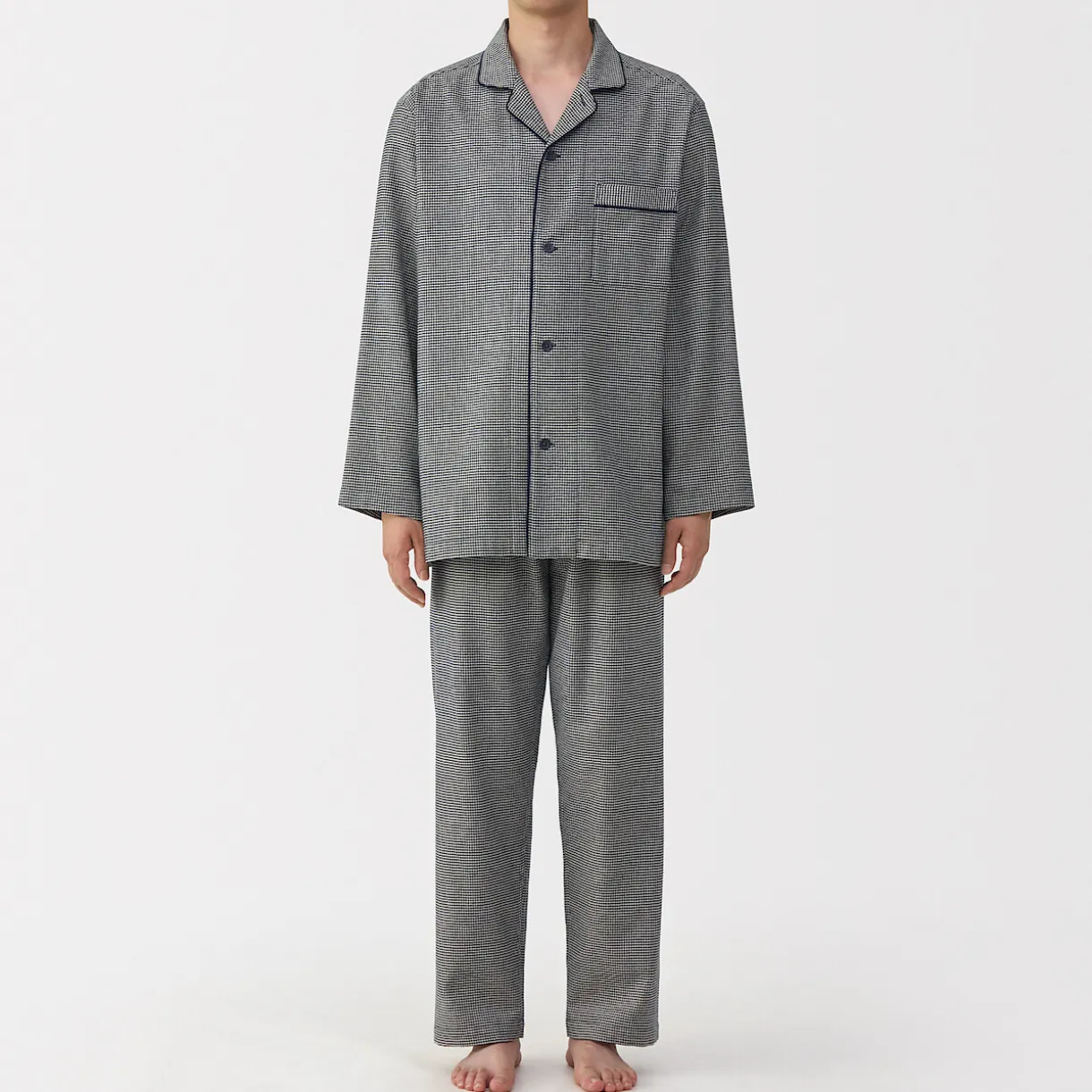 Pyjama en flanelle sans couture latérale pour homme