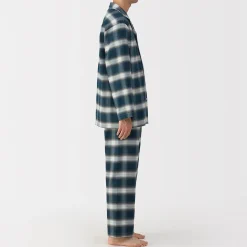 Pyjama en flanelle sans couture latérale pour homme