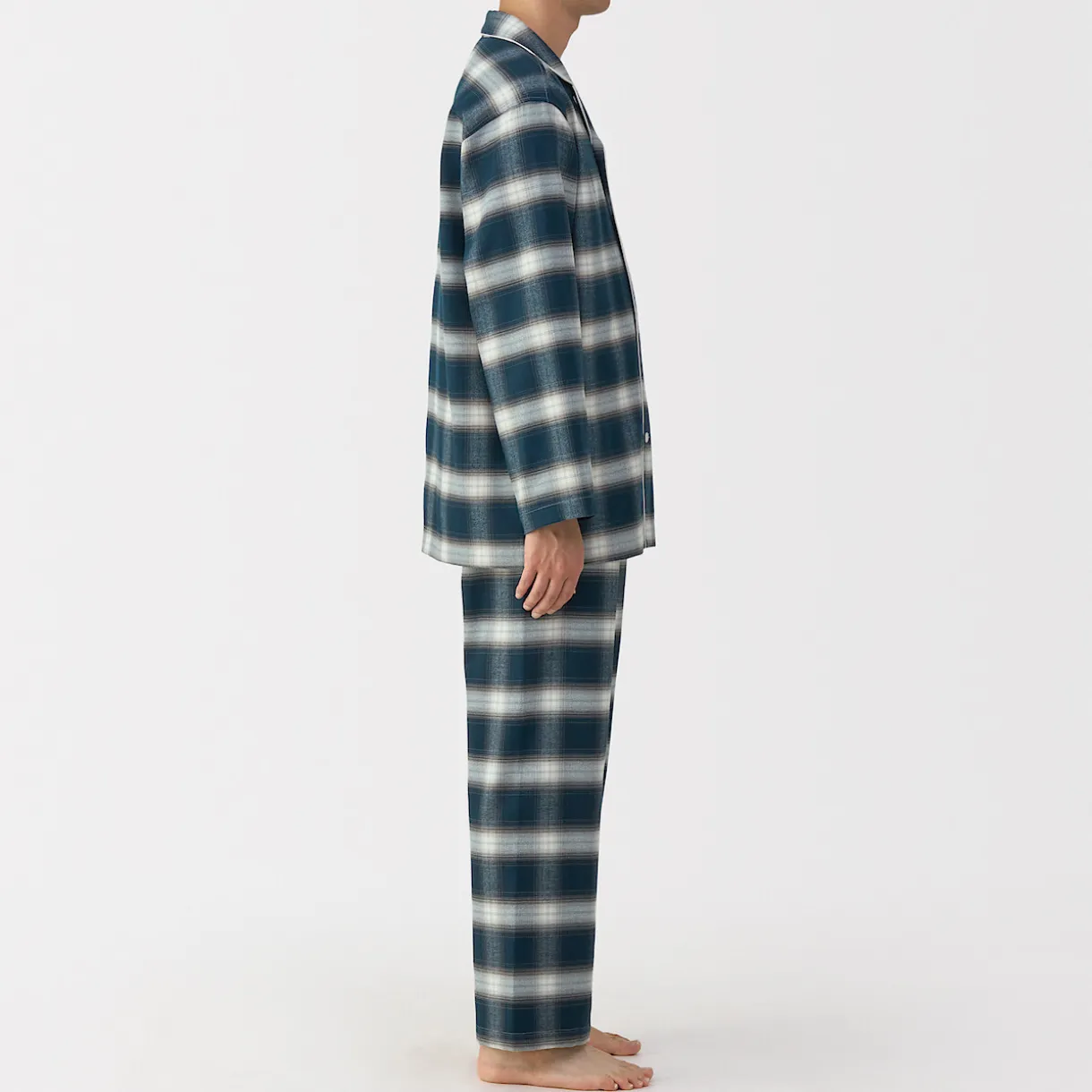 Pyjama en flanelle sans couture latérale pour homme