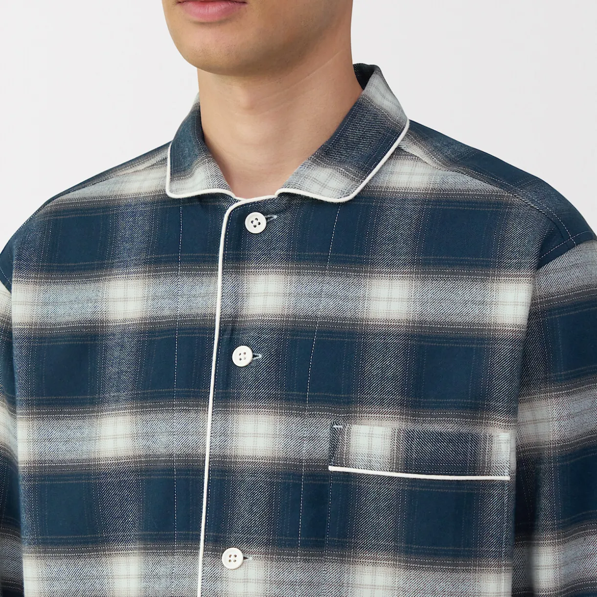 Pyjama en flanelle sans couture latérale pour homme