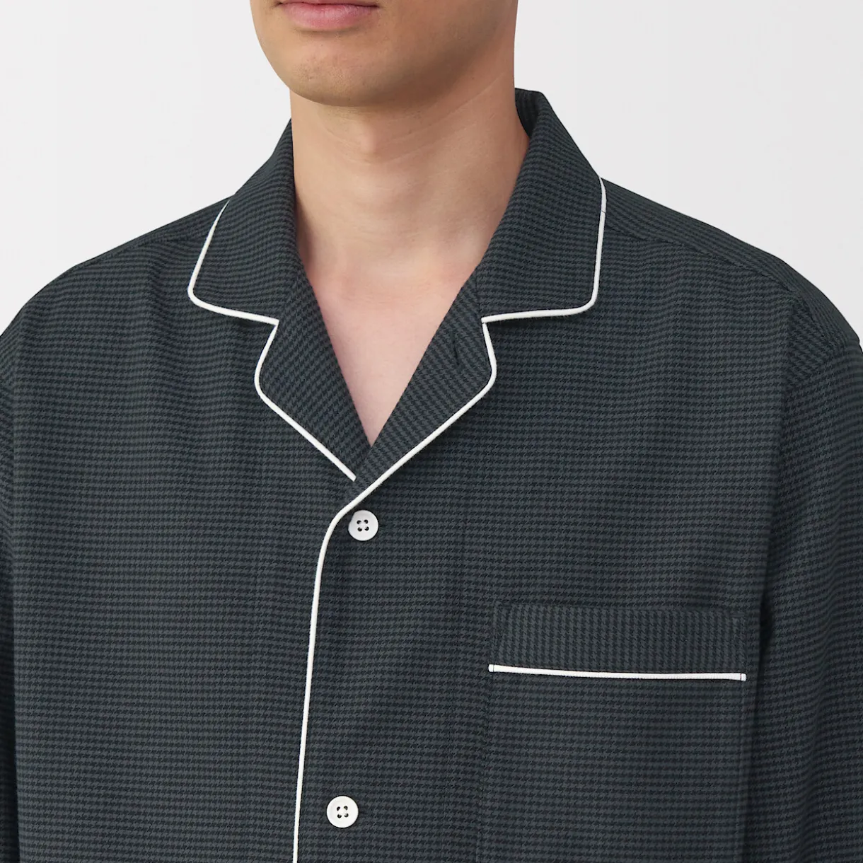 Pyjama en flanelle sans couture latérale pour homme