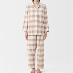 Pyjama en flanelle sans couture latérale pour femme