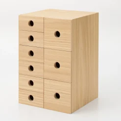 Rangement en bois 6 tiroirs