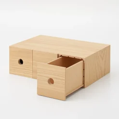 Rangement en bois 3 tiroirs