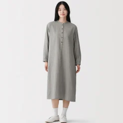 Robe en double gaze en mélange de kapok pour femme