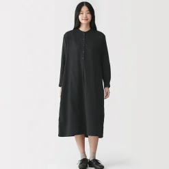 Robe en double gaze en mélange de kapok pour femme