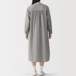 Robe en double gaze en mélange de kapok pour femme