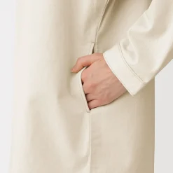 Robe-chemise légère en sergé de kapok mélangé pour femme