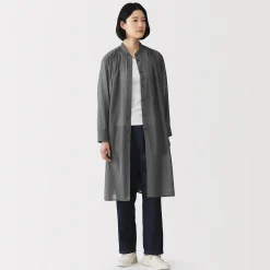 Robe-chemise transparent en coton biologique à haute torsion