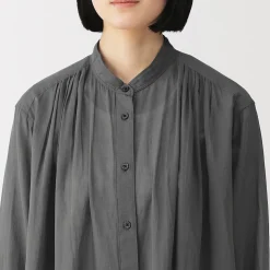 Robe-chemise transparent en coton biologique à haute torsion