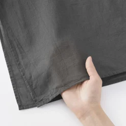 Robe-chemise transparent en coton biologique à haute torsion