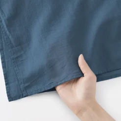 Robe-chemise transparent en coton biologique à haute torsion