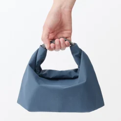 Sac à lunch isotherme à fermeture à enroulement - Grand format - Bleu fumé