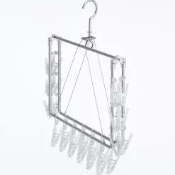 Séchoir rectangulaire pliable en aluminium ‐ 26 pinces