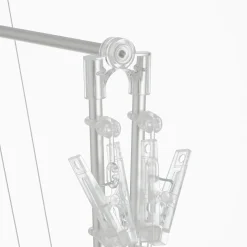 Séchoir rectangulaire pliable en aluminium ‐ 26 pinces