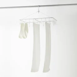 Séchoir rectangulaire pliable en aluminium ‐ 26 pinces