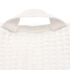 Serviette gaufrée pour le visage en velours de coton bio