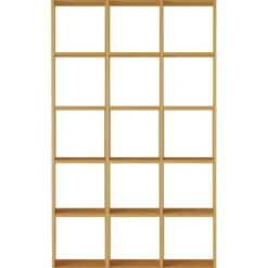 Set de 3 étagères étroites en chêne ‐ 3x5 niveaux (Dont Eco‐part. 5,30€)