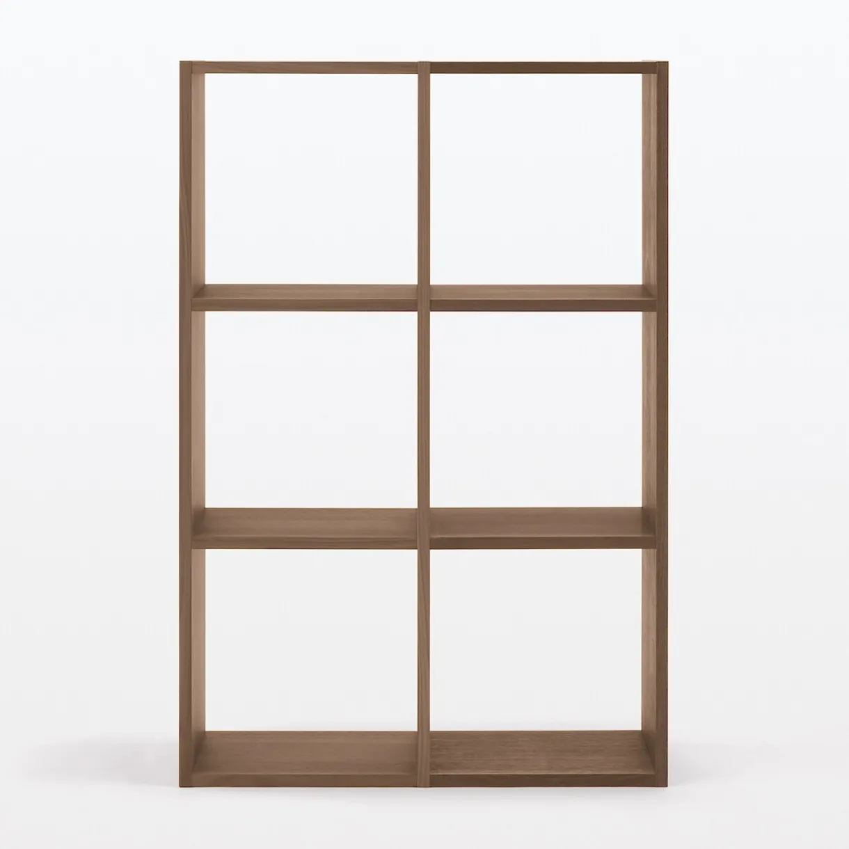 Set de 2 étagères étroites en noyer  ‐ 2x3 niveaux (Dont Eco‐part. 2,80 €)