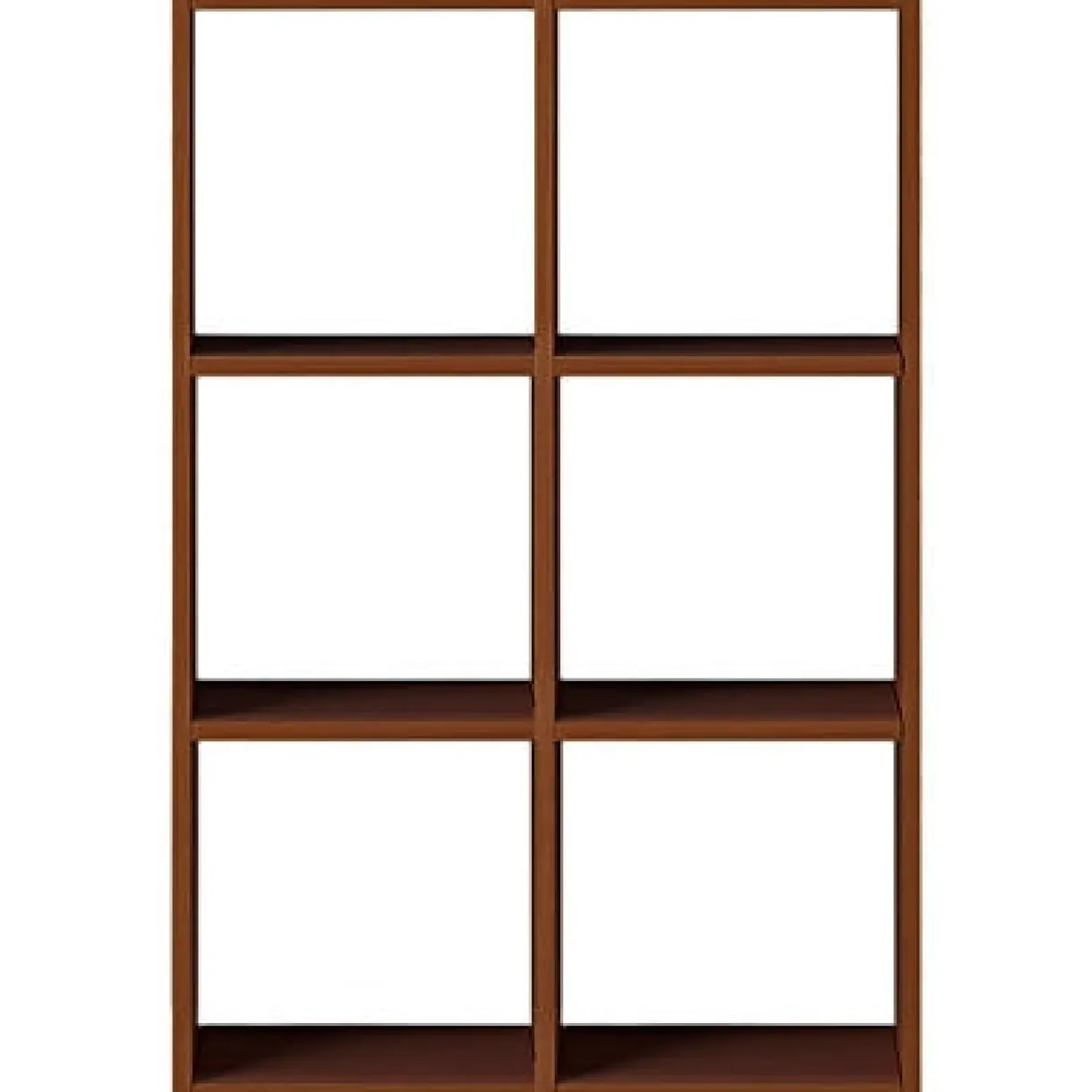 Set de 2 étagères étroites en noyer  ‐ 2x3 niveaux (Dont Eco‐part. 2,80 €)