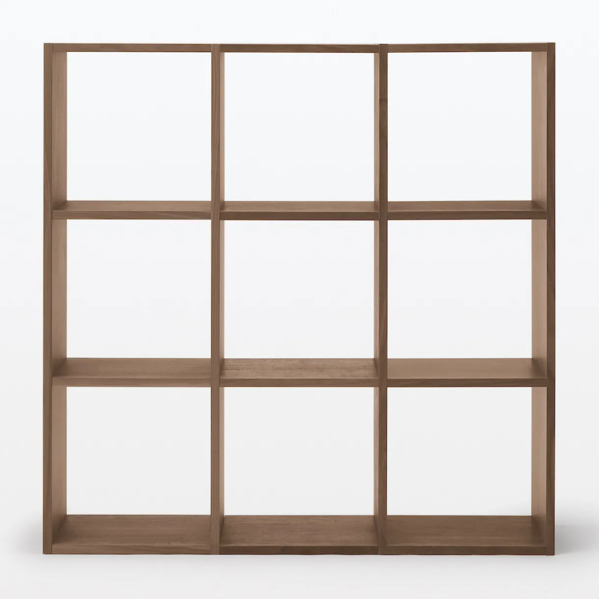 Set de 3 étagères étroites en noyer ‐ 3x3 niveaux(Dont Eco‐part. 3,80 €)