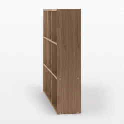 Set de 3 étagères étroites en noyer ‐ 3x3 niveaux(Dont Eco‐part. 3,80 €)