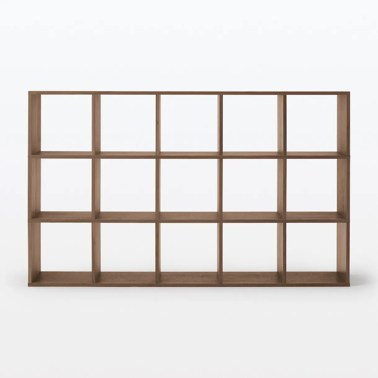 Set de 3 étagères étroites en noyer ‐3x5 niveaux (Dont Eco‐part. 5,30 €)