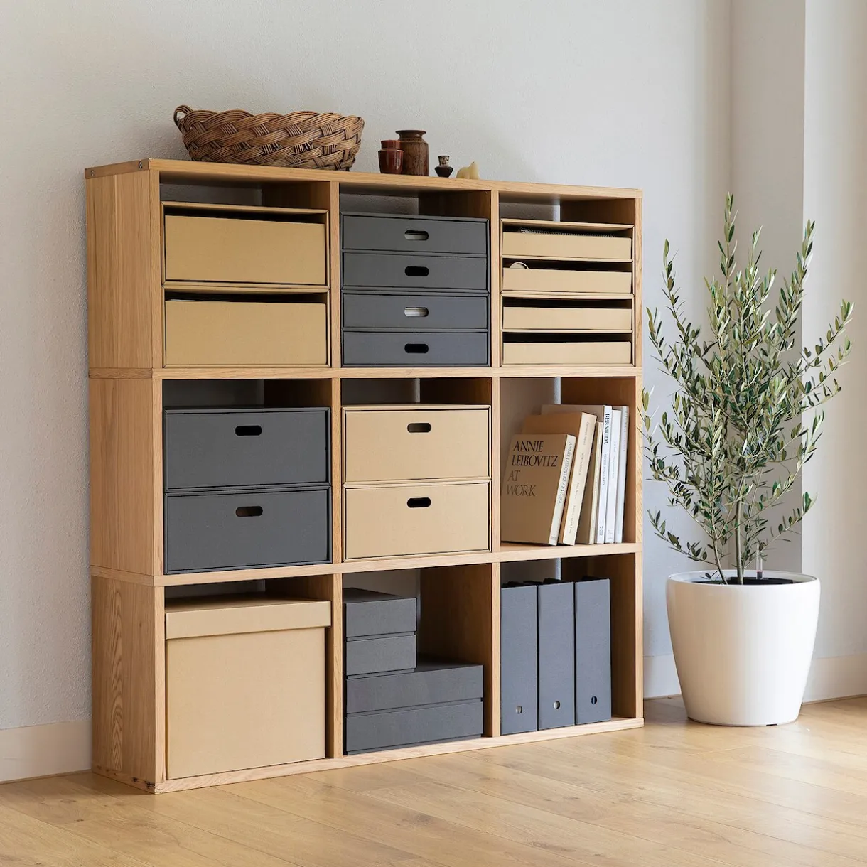 Set de 2 étagères étroites en chêne ‐ 2x3 niveaux (Dont Eco‐part. 2,80 €)