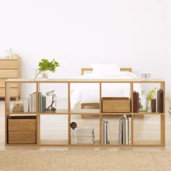 Set de 2 étagères étroites en chêne ‐ 2x5 niveaux (Dont Eco‐part. 5,30 €)