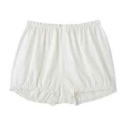 Short ballon en double gaze à pois dobby pour femme