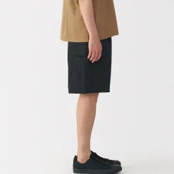 Short cargo en mélange de coton délavé pour homme