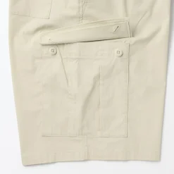 Short cargo en mélange de coton délavé pour homme